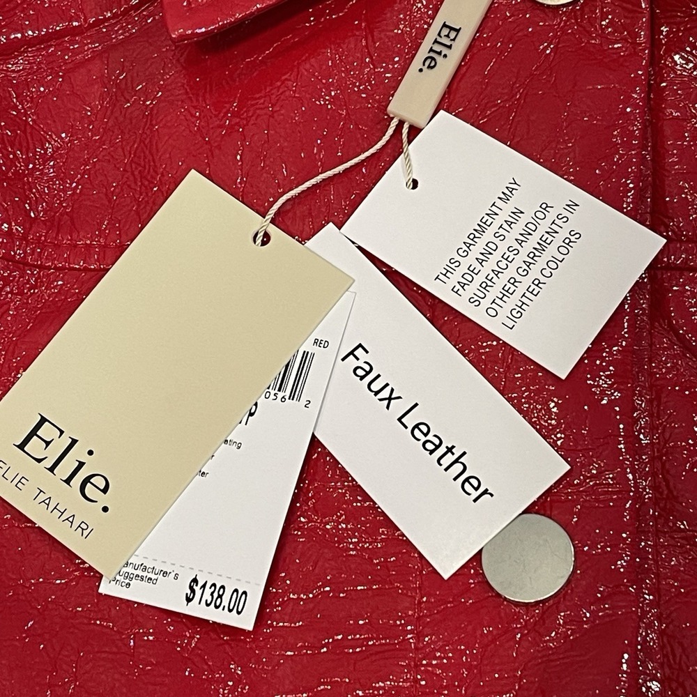 Elie Tahari Women's XS Faux Leather Lightweight Maxi Shirt Jacket Coat‎ - Picture 9 of 14